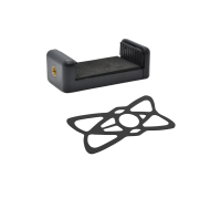 Держатель для съемки смартфоном до 85 мм с резинкой фиксатором, резьба крепления 1/4