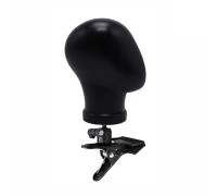 Манекен головы черный безликий на прищепке PR1-SH-B