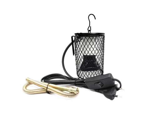 Светильник подвесной с защитной решеткой с лампой обогрева, 25Вт, для террариума