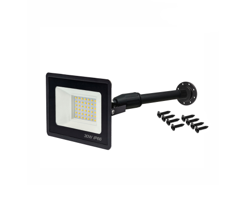 Прожектор светодиодный 30Вт на настенном держателе FLAN-ZM02L-PRJ с регулировкой длины
