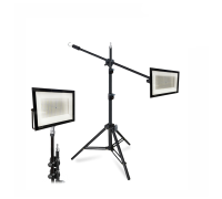 Светодиодный прожектор 200 Вт на усиленном штативе LS240K-NP высотой до 240 см, с возможностью наклона верхней секции