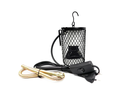 Светильник подвесной с защитной решеткой с лампой обогрева, 75Вт, для террариума