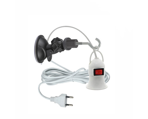 Фитосветильник для растений, патрон для фитолампы на держателе FL-BC2 на присоске