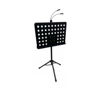 Подставка для нот NPS-01 неразборный пюпитр на стойке с гибким светильником MPP-35 на прищепке