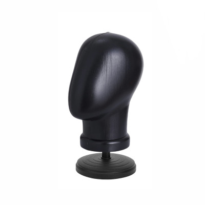 [СГП] Манекен голова черная безликая на настольном держателе ZM-02