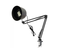 Прожектор светодиодный 10Вт с настольным креплением NBS-BCAP и черным защитным плафоном на усиленной струбцине