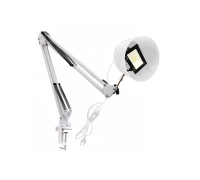 Прожектор светодиодный 20Вт с настольным креплением NBWS-WCAP и белым защитным плафоном на усиленной струбцине