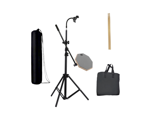 Пэд 8" на стойке JBH-63PAD-DT-В2 с гибким держателем для телефона, сумками для переноски и 2 барабанными палочками 5A