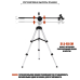 Штатив Tripod 3110L-ES63-DT для горизонтальной съемки с держателем смартфона и крючком для противовеса