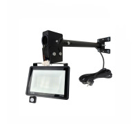 Прожектор 150 Вт с датчиком движения, кабелем 3м и клеммами на кронштейне DN02-PRJ с потолочным и настенным креплением
