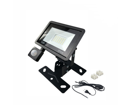 Прожектор 30 Вт с датчиком движения на настенно-потолочном креплении FK-PRJ