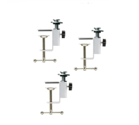 Крепление для лотка для рассады на подоконник, 3 белые струбцины в комплекте