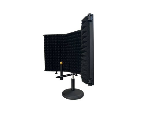 Акустический экран AK01 из 3 секций с креплением для микрофона на настольной подставке