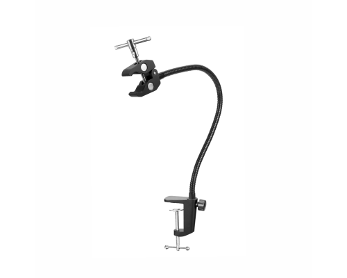 Металлический держатель для пайки, зажим фена, на гибком креплении GDSUS-38 с усиленной струбциной