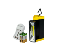 Строительная малярная лампа HB-8104-03 с аккумуляторами АА 1300 mAh и сетевым зарядным устройством
