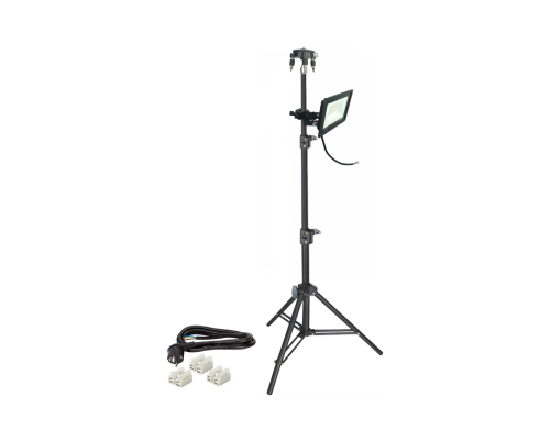 Светодиодный прожектор 30 Вт с кабелем 3 м на штативе LS с подставкой для нивелира