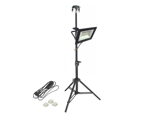 Светодиодный прожектор 50 Вт с кабелем 168 см на штативе LS с подставкой для нивелира