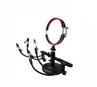 Держатель микросхем, плат для пайки с лупой с увеличением линзы 5 дптр