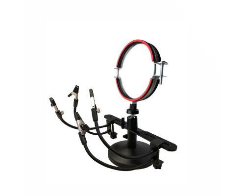 Держатель микросхем, плат для пайки с лупой с увеличением линзы 5 дптр