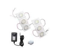 Светодиодный модуль 1,5 Вт 7000K IP65 6 шт с блоком питания 12V и клеммой