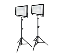 Прожектор светодиодный 300 Вт 6500K на штативе строительном LS-PRJ, 2 комплекта