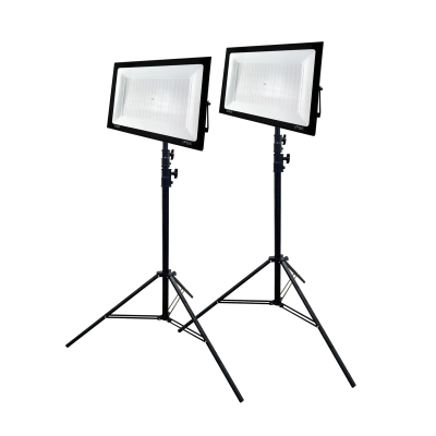 Прожектор светодиодный 300 Вт на штативе строительном BHS-PRJ, 2 комплекта