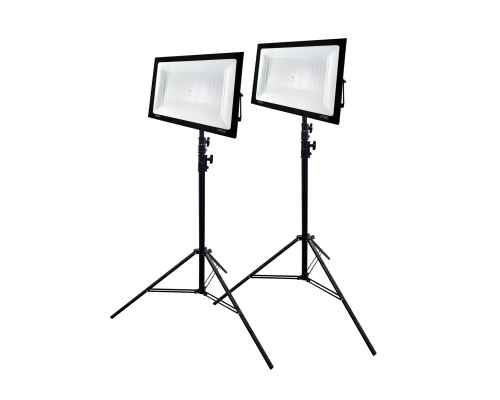 Прожектор светодиодный 300 Вт на штативе строительном BHS-PRJ, 2 комплекта