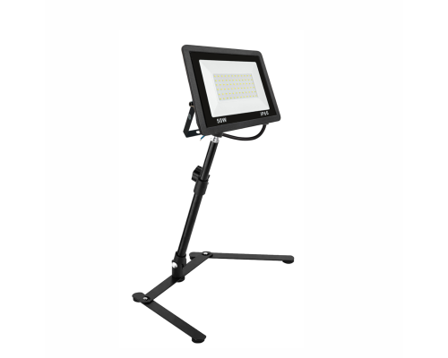 Светильник прожектор 50Вт на телескопической палке-ручке ECO и настольной подставке