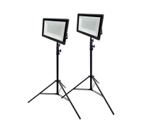 Прожектор светодиодный 250 Вт 6500K на штативе строительном BHS-PRJ, 2 комплекта