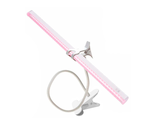 Подставка для фитосветильника MP-W-2, гибкий держатель для фитолампы на металл прищепке, белый