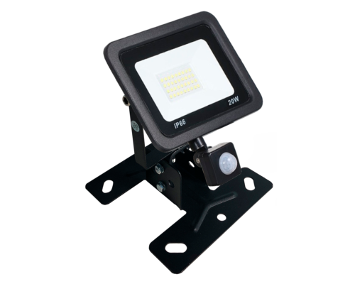 Прожектор 20 Вт с датчиком движения на настенно-потолочном креплении FK-PRJ