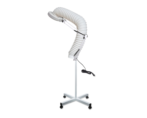 Лампа лупа LN-6-NS-01 с гофрой 3м под вытяжку для маникюра и педикюра, на колесиках