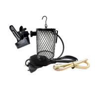 Светильник клетка с диммером под лампочку нагрева для террариума на прищепке PR1