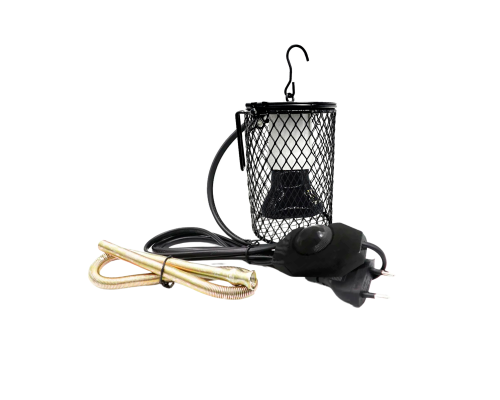 Светильник подвесной с диммером, защитной решеткой с лампой обогрева, 25Вт, для террариума
