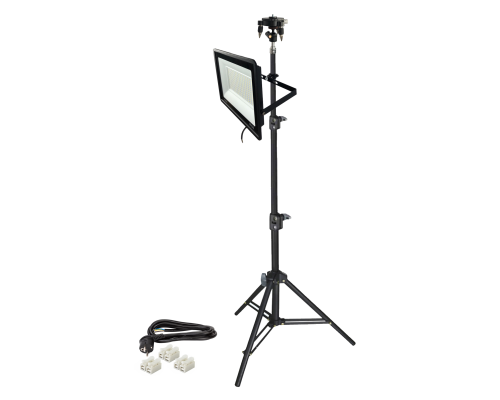 Светодиодный прожектор 150 Вт, 6500K, с кабелем 3 м на штативе LS с подставкой для нивелира