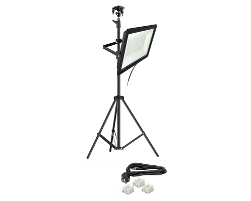 Светодиодный прожектор 200 Вт с кабелем 3 м на штативе BHS с подставкой для нивелира