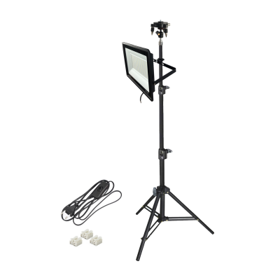 Светодиодный прожектор 150 Вт с кабелем 168 см на штативе LS с подставкой для нивелира