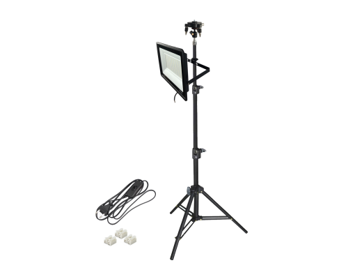 Светодиодный прожектор 150 Вт с кабелем 168 см на штативе LS с подставкой для нивелира