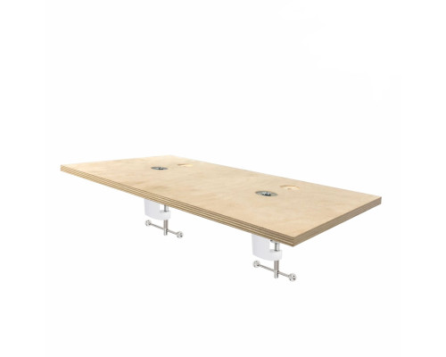 Основание лежанки FANERA-2USW для котов на подоконник на белых усиленных струбцинах