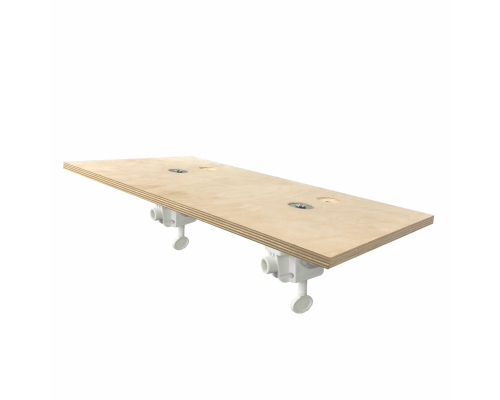 Основание лежанки FANERA-2PSW для котов на подоконник на белых пластиковых струбцинах