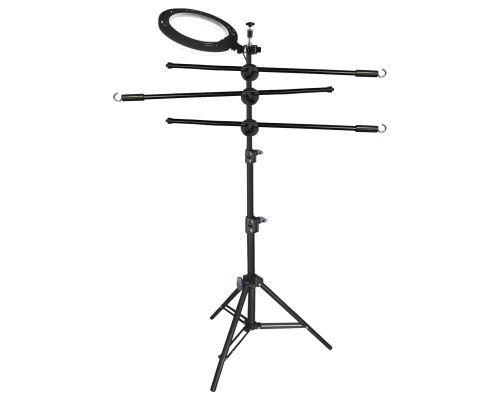 Стойка LS-3ES63-B-26 для плетения кос, дред, вешалка для канекалона с лампой 26 см