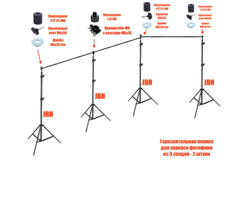 Каркас поворотный 4JBH-P для фотофона, стойка для фотозоны