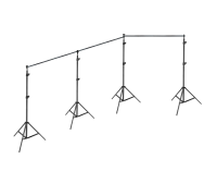 Каркас поворотный 4JBH-P для фотофона, стойка для фотозоны