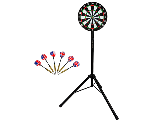 Дартс большой 43 см с 6 дротиками на напольной стойке DN02-502B