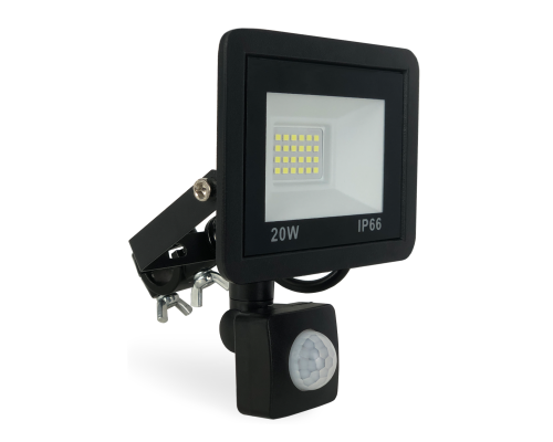 Прожектор 20 Вт с датчиком движения на кронштейне с зажимом до 31 мм
