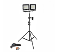 Прожектор светодиодный 30 Вт, 2 шт, на штативе JBH-PRJ-30PL2V с кабелем 3 метра и клеммами на 3 контакта в распределительной коробке