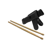 Подставка на прищепке и 2 барабанные палочки 5A с деревянным наконечником