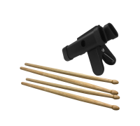 Подставка на прищепке и 4 барабанные палочки 5A с деревянным наконечником