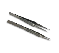 Пинцеты монтажные, прямой и изогнутый, тонкие 140 мм, в коробочке