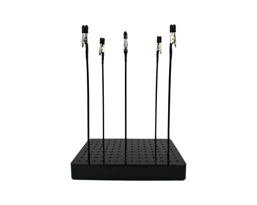 Подставка держатель для окрашивания деталей, цвет черный, 5 гибких зажимов